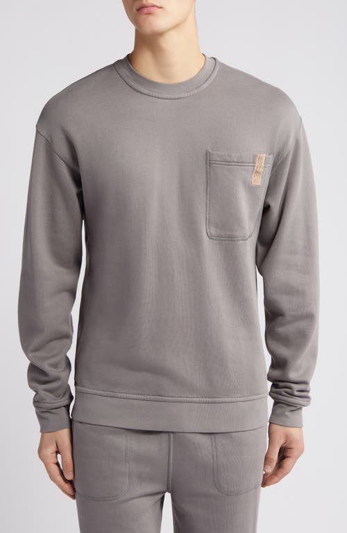 Reversible Cotton Blend Lounge Sweatshirt in Ebbing Fog