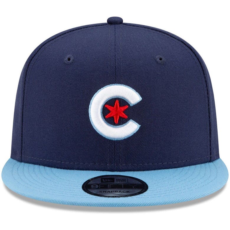 Shop New Era Youth  Navy/light Blue Chicago Cubs 2021 City Connect 9fifty Snapback Adjustable Hat