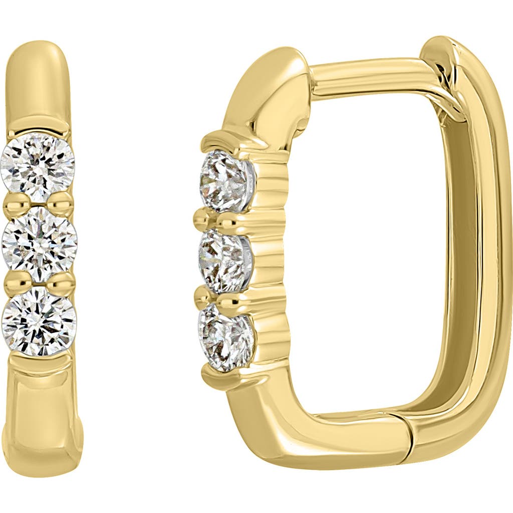 Bony Levy Varda Diamond Square Hoop Earrings In 18k Yellow Gold/diamond