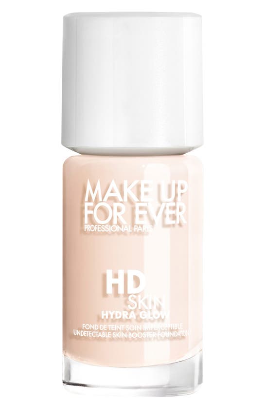 Shop Make Up For Ever Hd Skin Hydra Glow Skin Care Foundation With Hyaluronic Acid In 1n00 - Alabaster