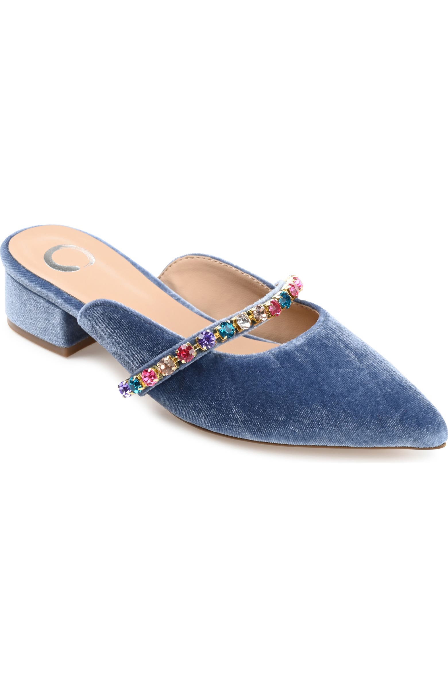Comp Toe Mule Journee Collection Jewel Embellished Pointed Toe Mule (Women ...
