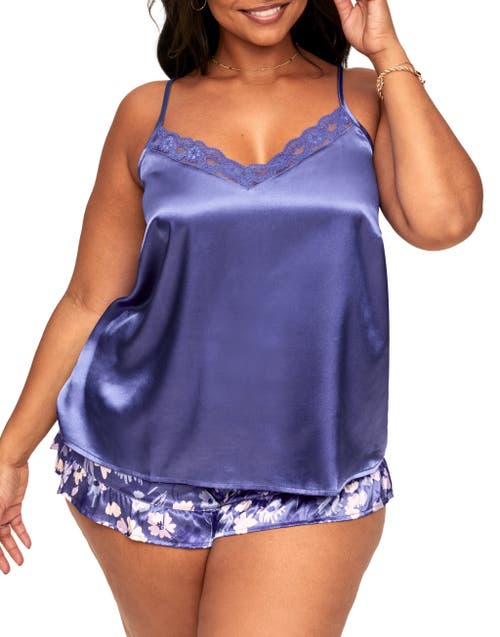 Shop Adore Me Luana Pajama Camisole & Short Set In Floral Purple