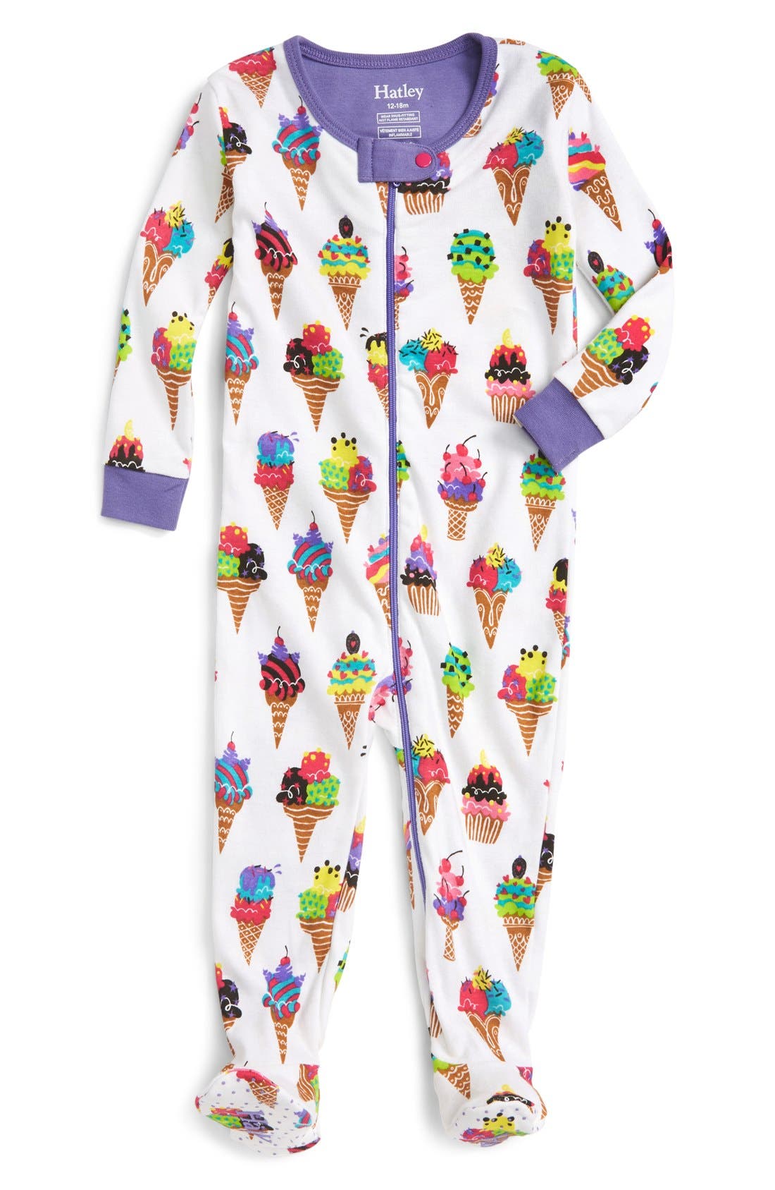 Hatley 'Ice Cream' Fitted OnePiece Pajamas (Baby Girls) Nordstrom