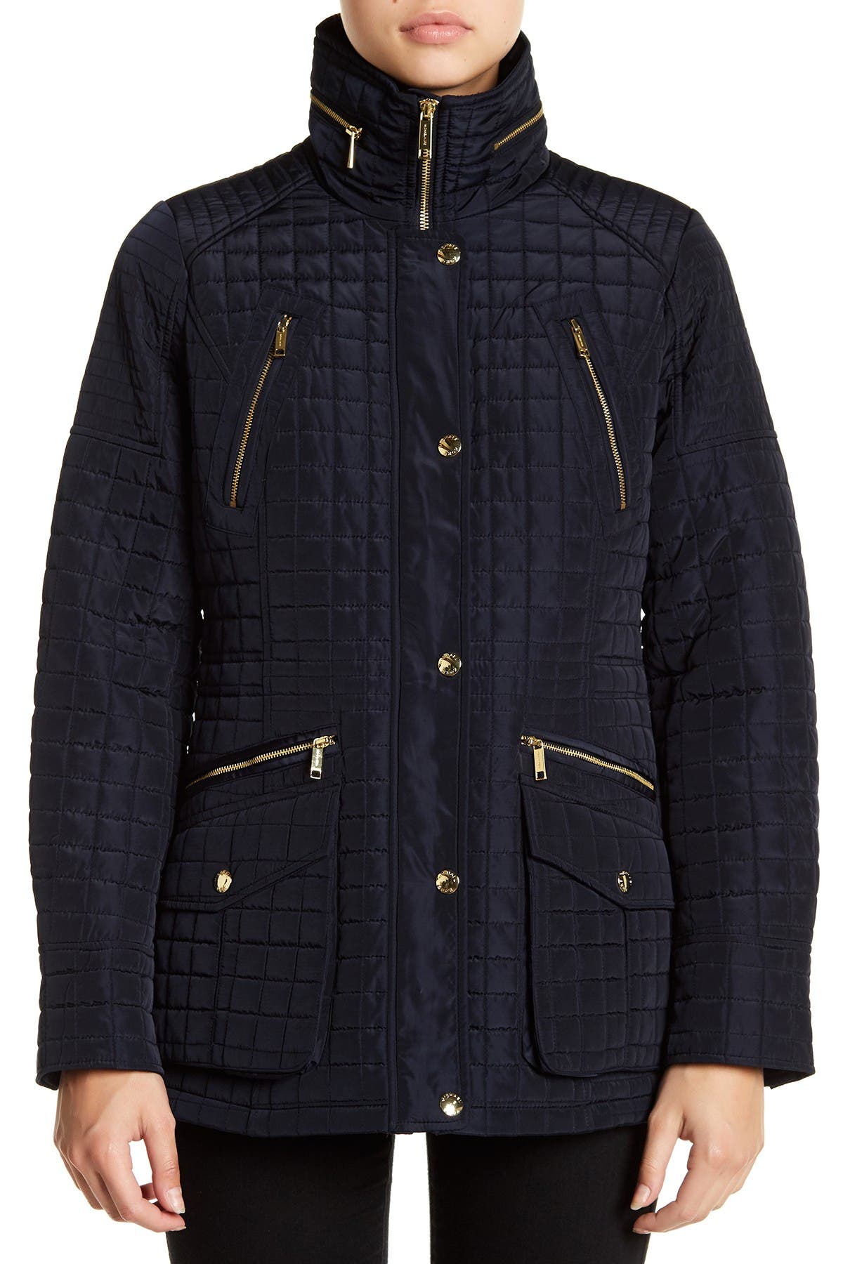 MICHAEL Michael Kors Snap Detail Quilted Jacket Nordstrom Rack