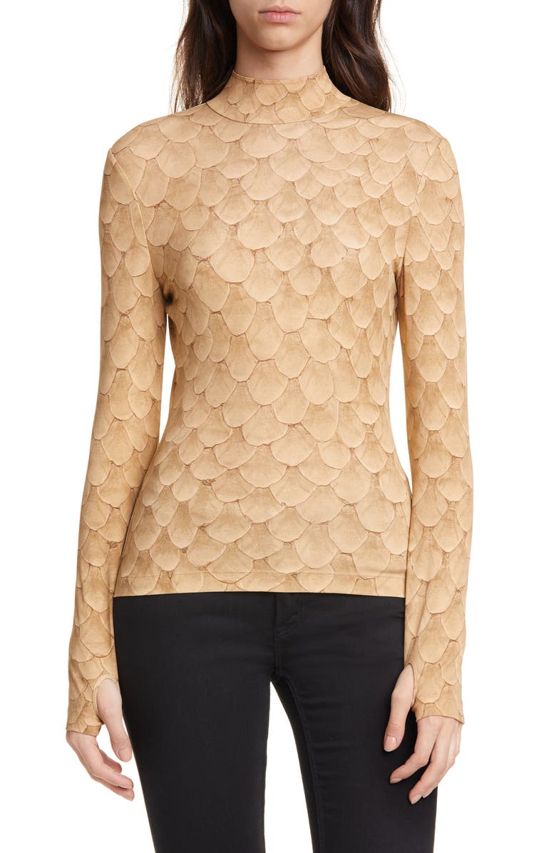 Download Burberry Fish Scale Print Jersey Top | Nordstrom