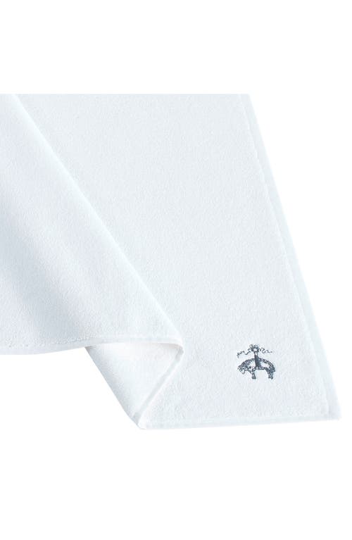 Brooks Brothers Ottoman Rolls Bath Mat In White