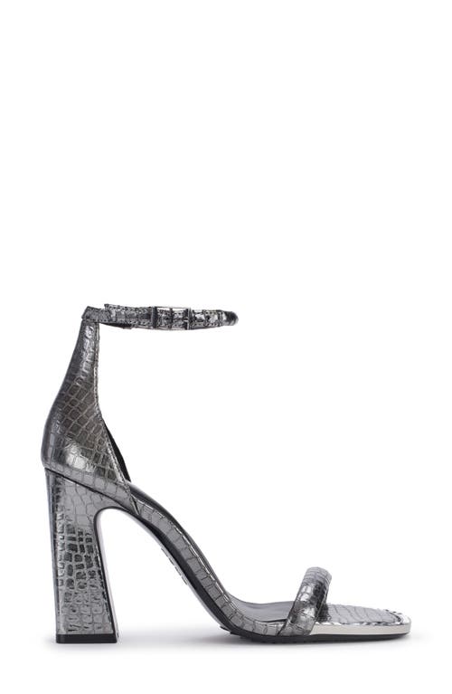 Dkny Waylin Ankle Strap Sandal In Nickel