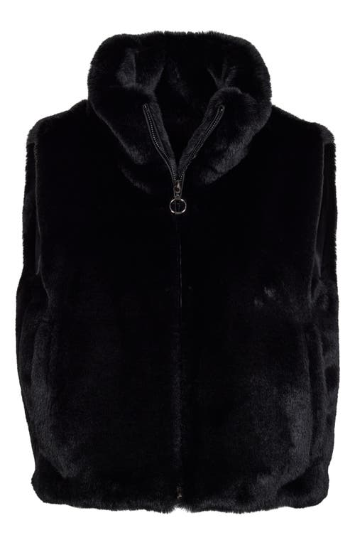 Shop Donna Salyers Fabulous-furs Donna Salyers Fabulous Furs Le Mink Faux Fur Crop Vest In Black