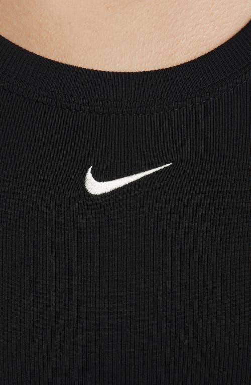 Shop Nike Sportswear Chill Knit Top In Black/sail