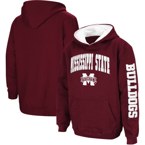Youth Colosseum Red Louisville Cardinals Dean Slash Stack Pullover Hoodie