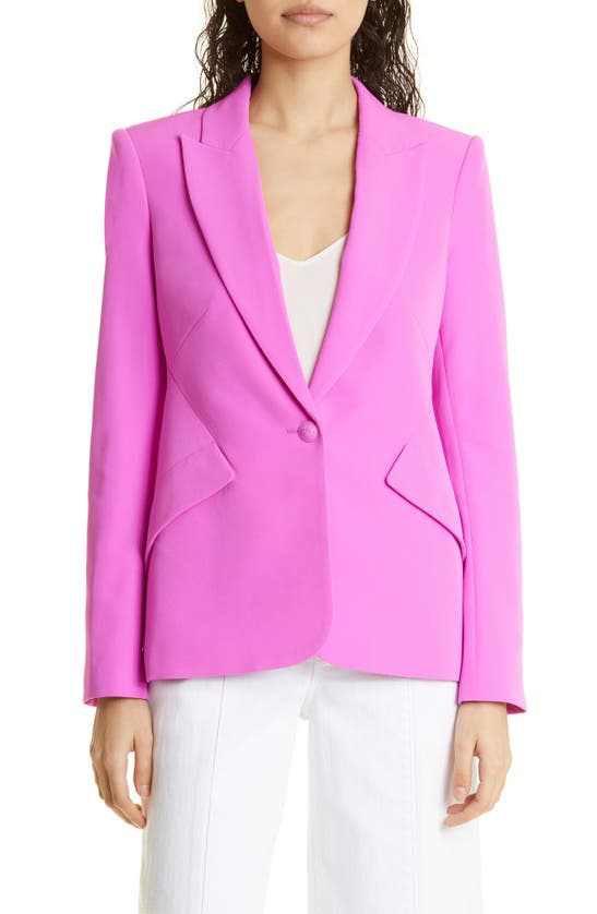 L Agence Chamberlain Blazer In Bright Violet/large Botanical