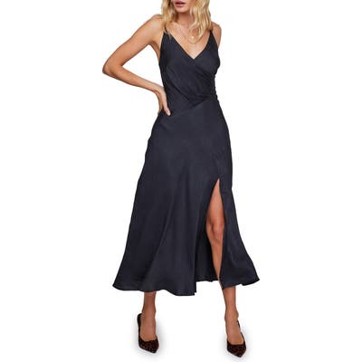 Astr The Label Bastille Jacquard Midi Dress, Black