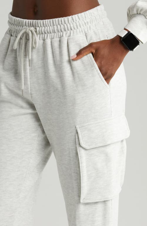 Zella Cozy Utility Joggers In Ivory Dove Heather