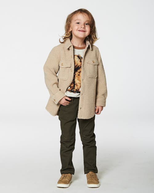 Shop Deux Par Deux Baby Boy's Stretch Twill Straight Leg Pants Khaki Green In Olive Night