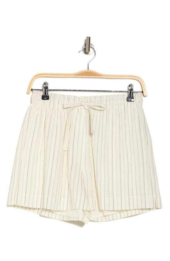 Shop Rebecca Taylor Stripe Pajama Shorts In Rumpled Stripe Snow Combo
