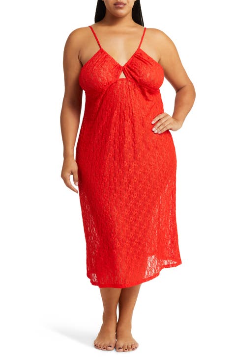 Super Push-up Nightgown - Red - Ladies