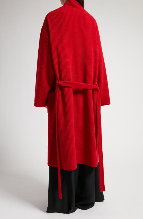 Shop The Row Ghali Cashmere Rib Robe In Lipstick