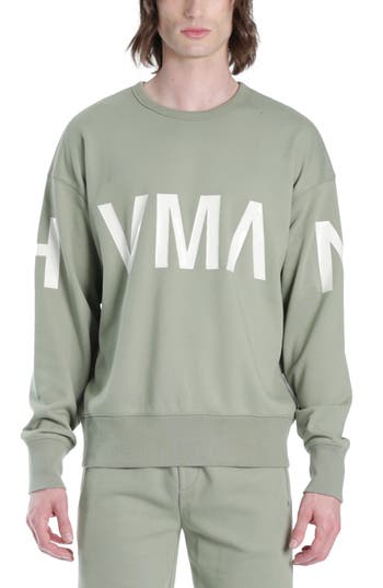 Shop Hvman Logo Crewneck Sweatshirt In Green