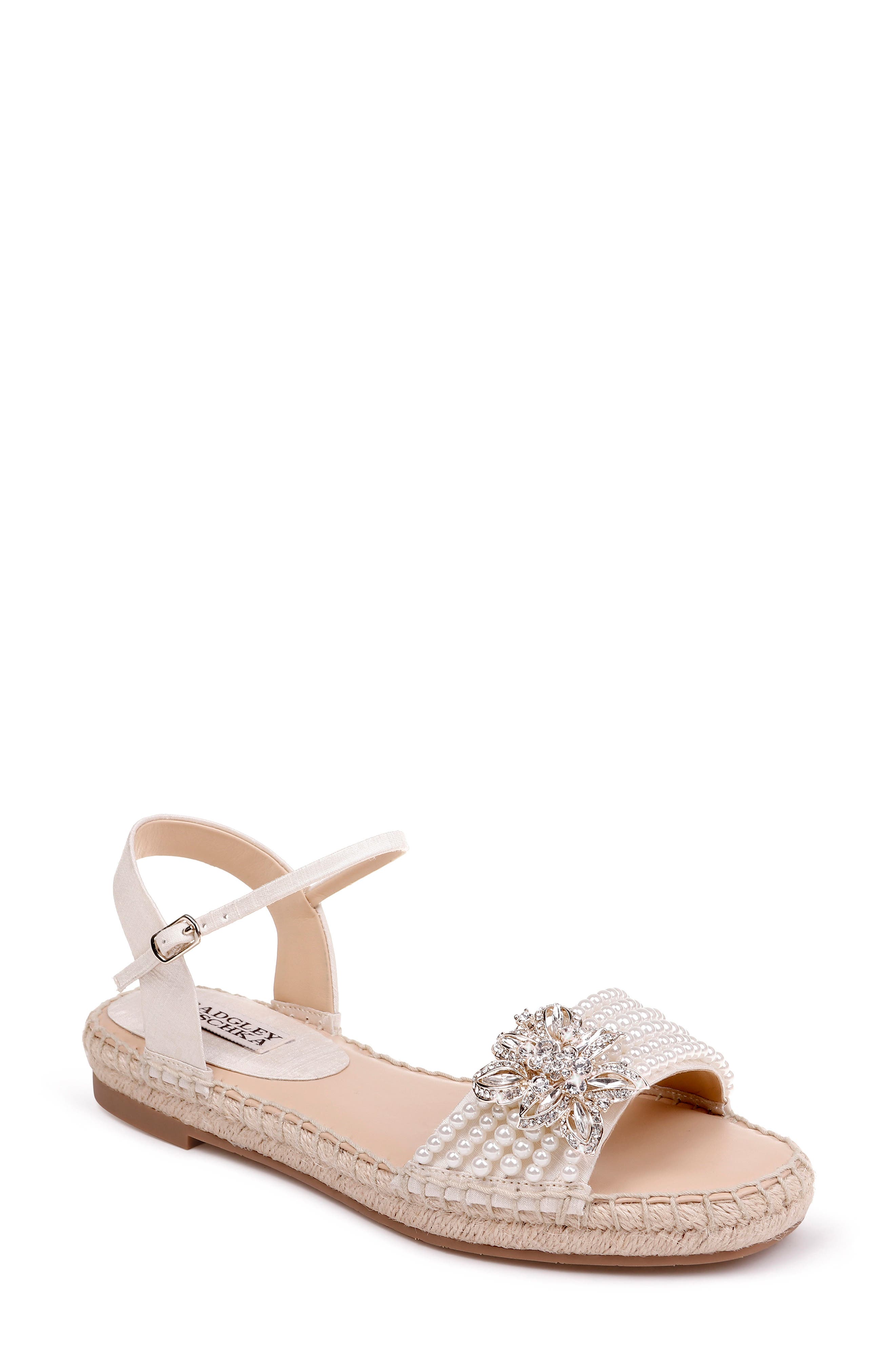 Badgley Mischka Leandra Espadrille Sandal- Ivory