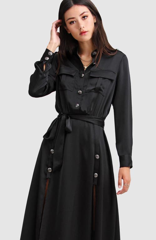 Shop Belle & Bloom Lover To Lover Maxi Shirt Dress In Black