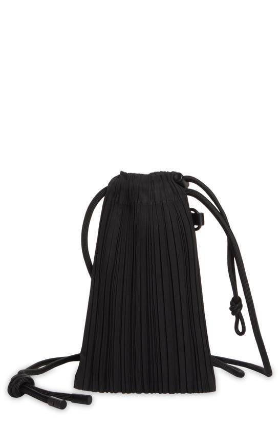 Shop Issey Miyake Mini Pleated Pouch Crossbody Bag In Black