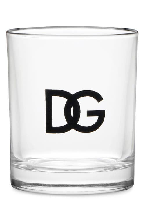 Shop Dolce & Gabbana Dolce&gabbana Dg Logo Set Of 2 Water Glasses In Natural