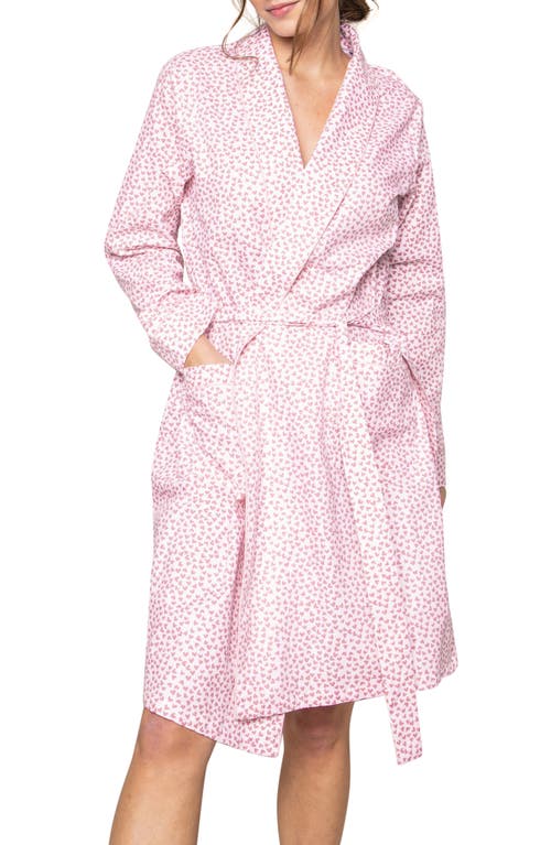 Petite Plume Sweathearts Cotton Robe Pink at Nordstrom,