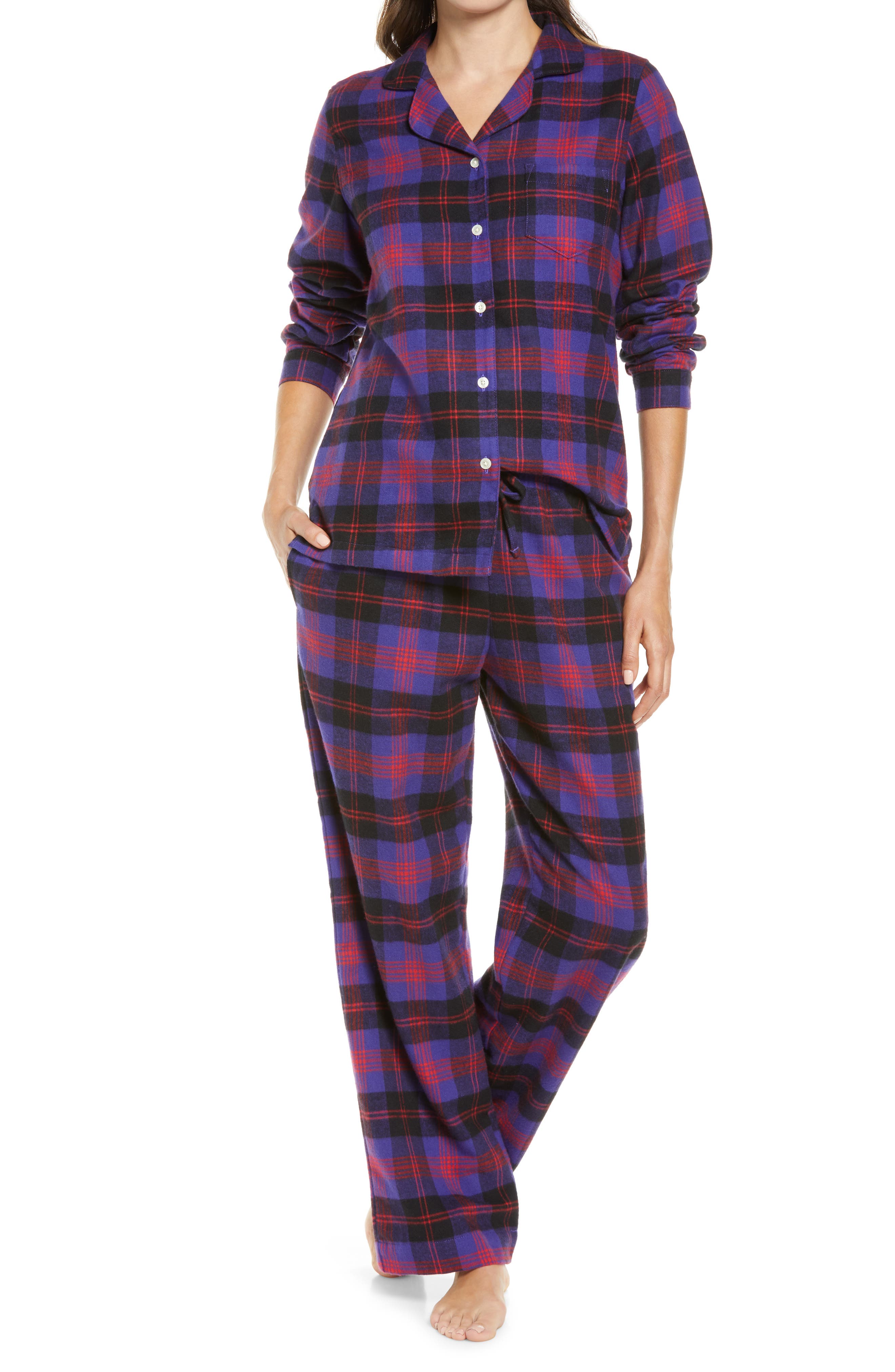 scotch plaid flannel sleep pants