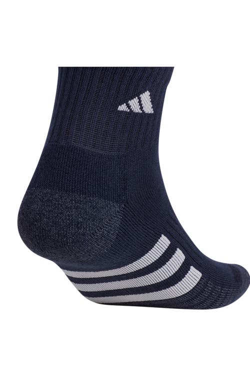 Shop Adidas Originals Adidas Cushioned 3.0 3-pack Quarter Socks In Legend Ink Blue/white/grey
