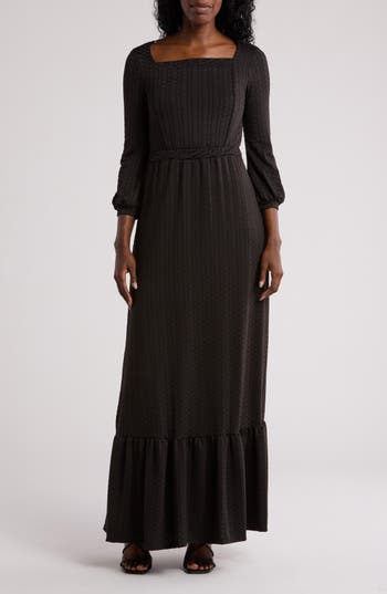 Go Couture Square Neck Maxi Dress In Black