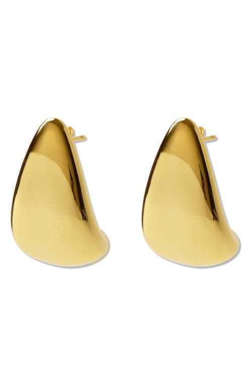 Shop Argento Vivo Sterling Silver Sculptural Hoop Earrings In Gold