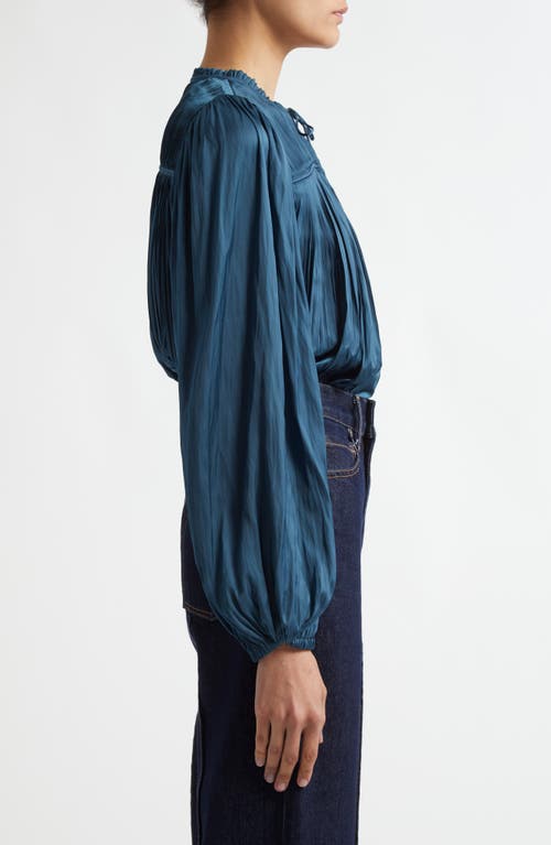 ULLA JOHNSON ULLA JOHNSON FREJA PLEATED SATIN TOP