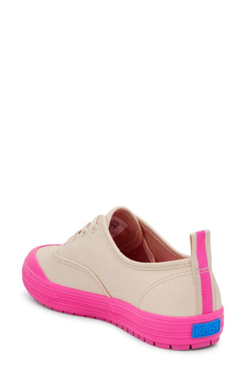 Keds ® Champion Toe Rand Sneaker In Oatmeal/pink