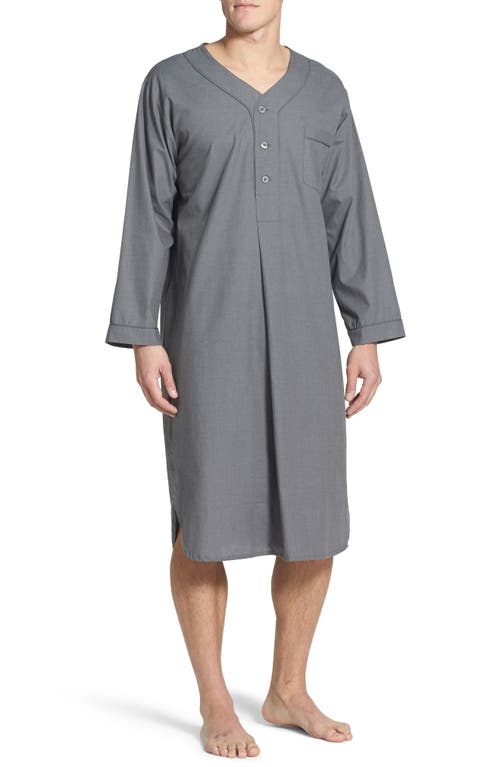 Cotton Nightshirt in Charcoal