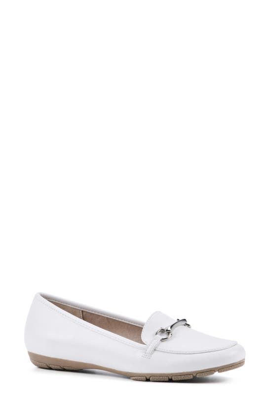 Cliffs By White Mountain Glowing Bit Loafer In White/ Smooth