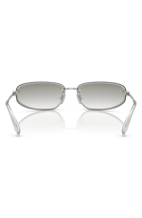 Miu Miu 69mm Oversize Oval Sunglasses In Silver