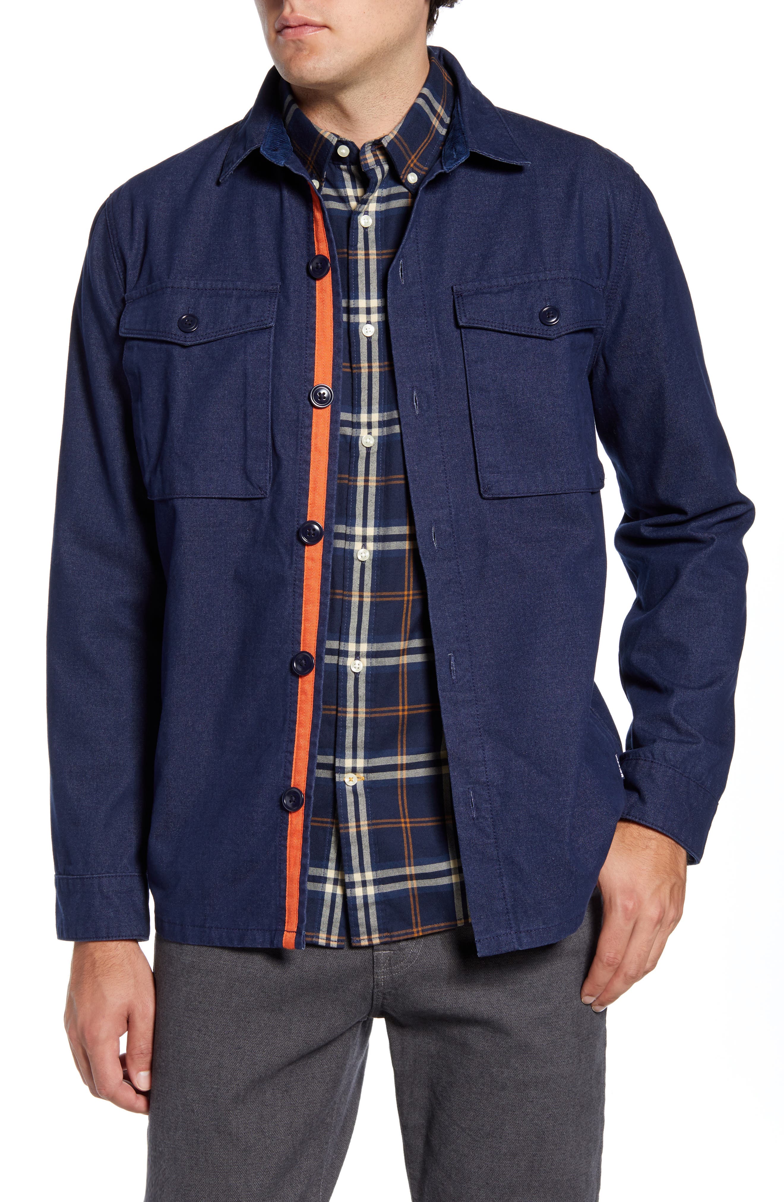 barbour thermo overshirt navy