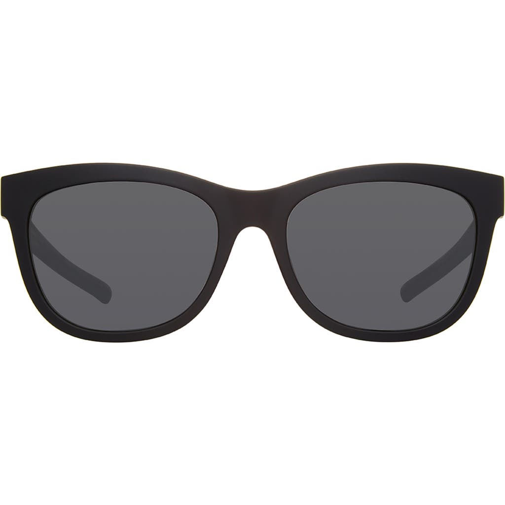 Shop Eddie Bauer 54mm Round Polarized Sunglasses In Black/gray
