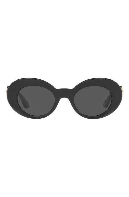 Versace Kids' 45mm Small Oval Sunglasses In Black/dark Grey