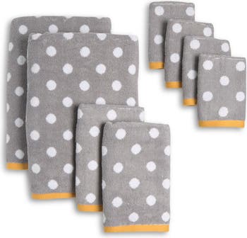 Caro Home Dot Print 8-Piece Towel Set | Nordstromrack
