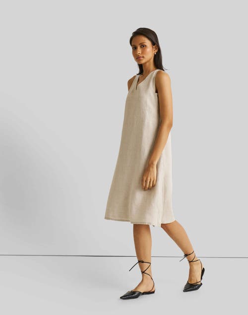 Shop Reistor V-neck Straight Dress In Slub