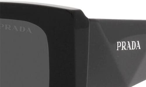 Prada Woman Sunglass Pr A07s In Black/white/dark Grey