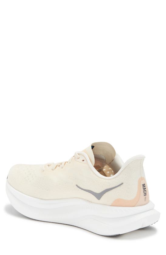 Shop Hoka Mach 6 Running Shoe In Eggnog / Vanilla