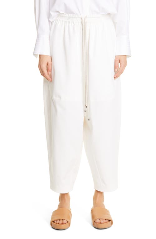 PARTOW Dante Stretch Cotton Twill Drawstring Pants in Ivory