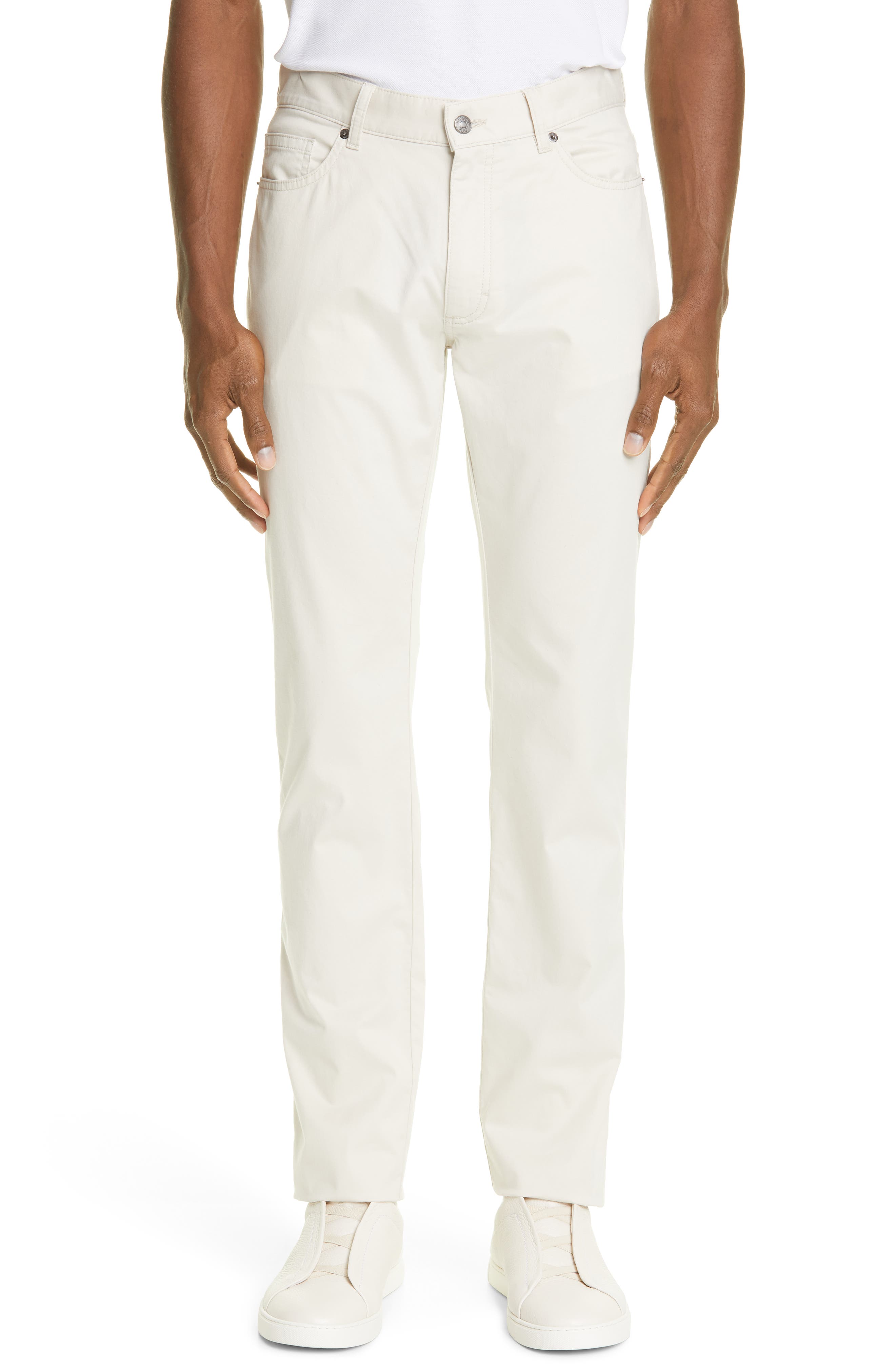 white denim jeans men's