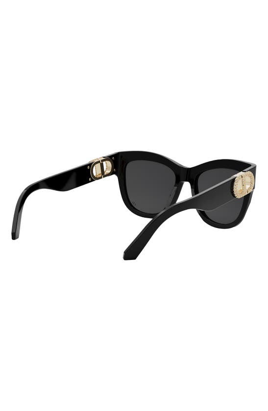 Shop Dior 30montaigne B41 54mm Butterfly Sunglasses In Shiny Black / Smoke