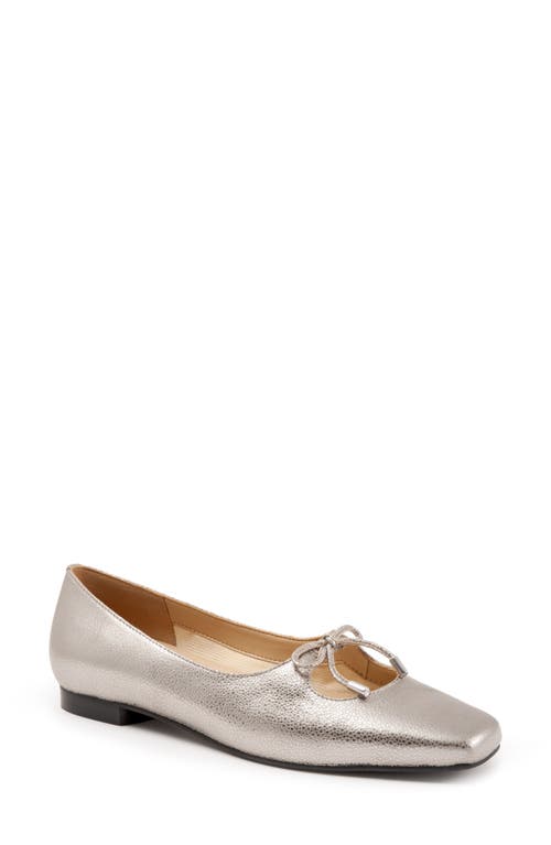 Trotters Honesty Flat Silver Metallic at Nordstrom,