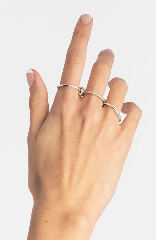 Shop Spinelli Kilcollin Sonny Diamond Linked Rings In Yellow White Gold