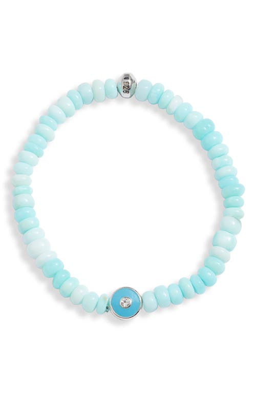 Shop Anzie Boheme Beaded Opal Stretch Bracelet In Turquoise/aqua