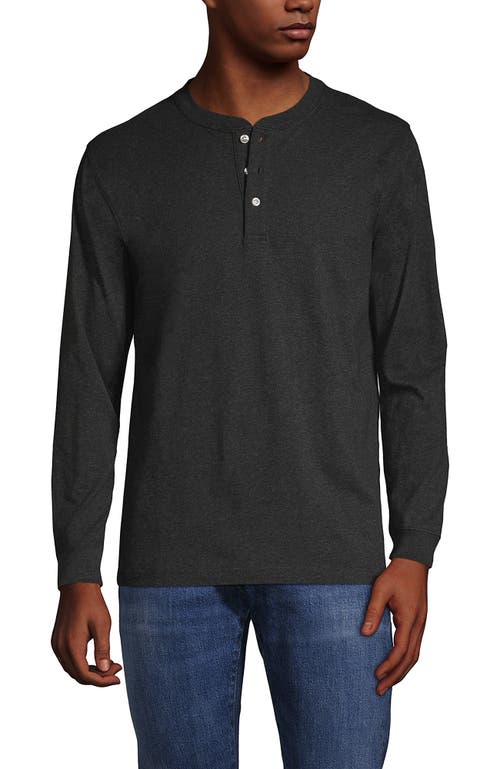 LANDS' END LANDS' END SUPER-T LONG SLEEVE HENLEY SHIRT 